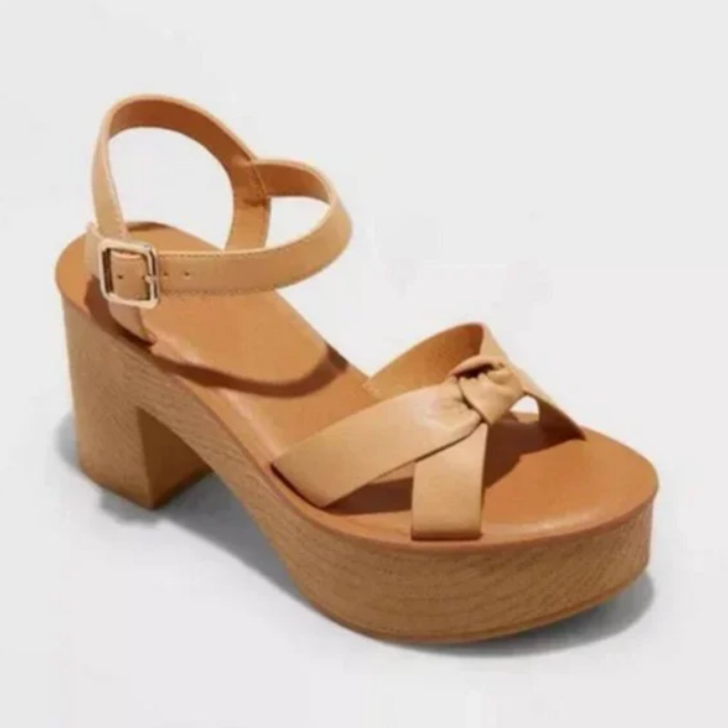 Women's Valerie Platform Heels Tan- Universal Thread 11